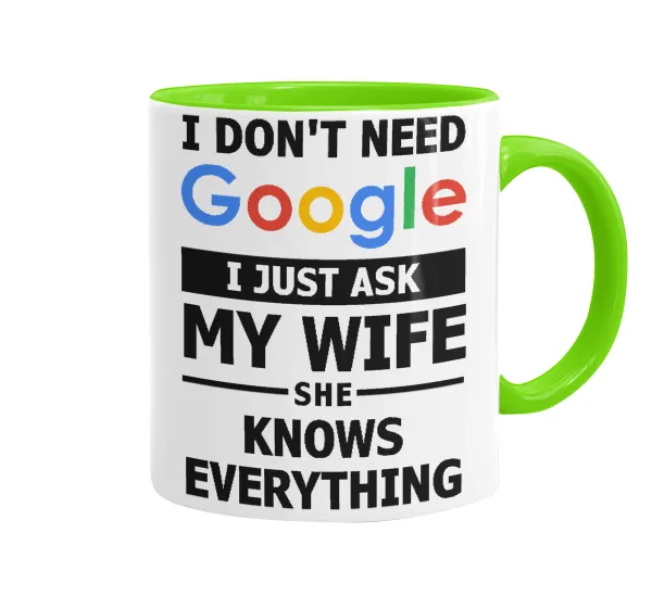 I don't need Google, just ask my WIFE — 1