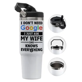 I don't need Google, just ask my WIFE, Θερμός Ανοξείδωτο 30oz με χερούλι