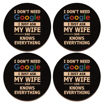 I don't need Google, just ask my WIFE, ΣΕΤ x4 Σουβέρ ξύλινα στρογγυλά plywood (9cm)
