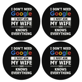 I don't need Google, just ask my WIFE, SET of 4 round wooden coasters (9cm)