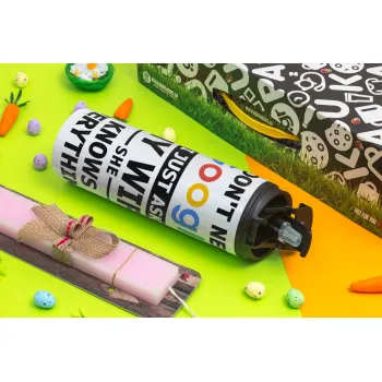 I don't need Google, just ask my WIFE, Easter candle,Travel Tumbler 2 Lids, with metal straw & cleaning brush & aromatic flat candle (30cm) (PINK)