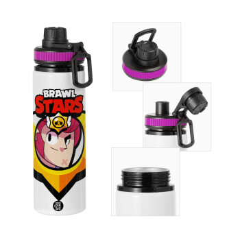 Brawl Stars Colt, Metallic water bottle with safety lid, 850ml aluminum