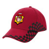 Adult Cap RACING Ultimate Red/Black, (100% COTTON DRILL, ADULT, UNISEX, ONE SIZE ADULT)