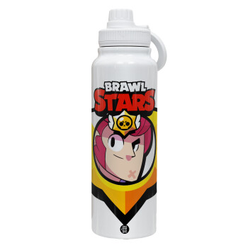 Brawl Stars Colt, 1L Stainless Steel Thermal Bottle with Phone Holder & Double Wall Insulation