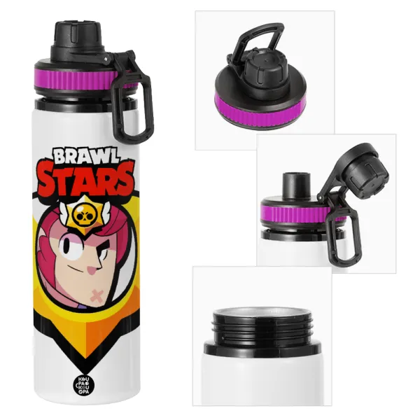 Brawl Stars Colt — Μεταλλικό παγούρι νερού με καπάκι ασφαλείας, αλουμινίου 850ml