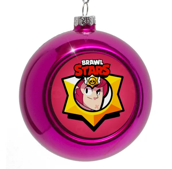 Brawl Stars Colt — Purple Christmas tree ornament bauble 8cm