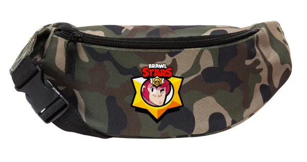 Brawl Stars Colt — Unisex waist bag (banana) in Jungle camouflage color with 2 pockets