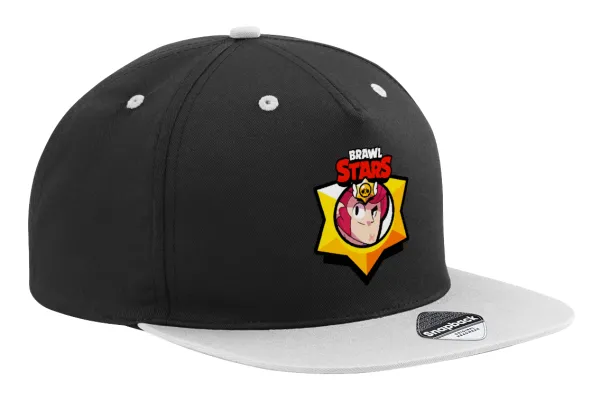 Brawl Stars Colt — Καπέλο Ενηλίκων Flat Snapback Μαύρο/Γκρι, (100% ΒΑΜΒΑΚΕΡΟ TWILL, ΕΝΗΛΙΚΩΝ, UNISEX, ONE SIZE)