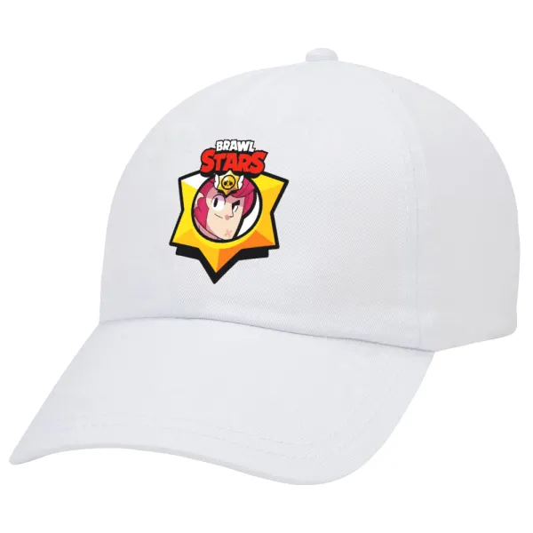 Brawl Stars Colt — Καπέλο Ενηλίκων Baseball Λευκό 5-φύλλο (POLYESTER, ΕΝΗΛΙΚΩΝ, UNISEX, ONE SIZE)