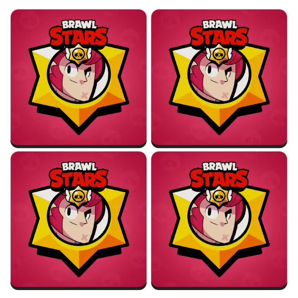 Brawl Stars Colt — Σουβέρ ξύλινα τετράγωνα (9cm)