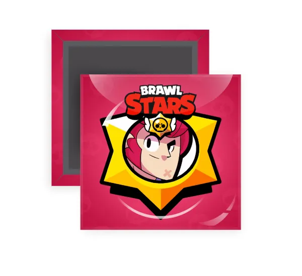 Brawl Stars Colt — Square fridge magnet, 5x5cm