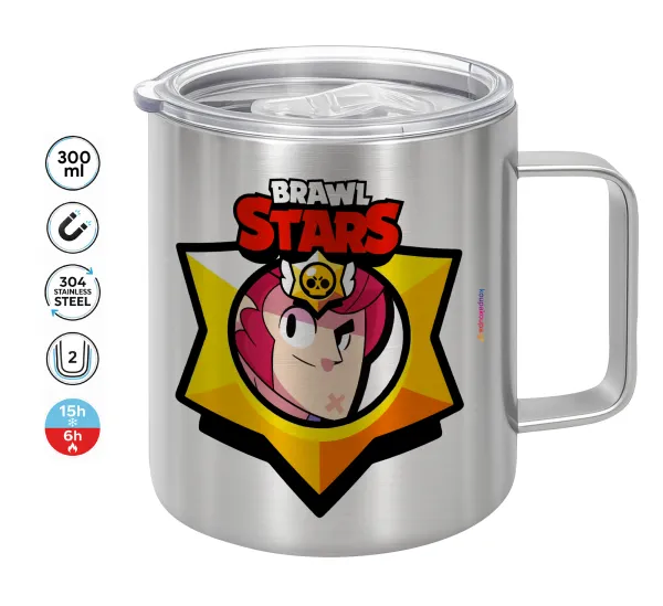 Brawl Stars Colt — Double-walled stainless steel mug 300ml with temperature-retaining lid