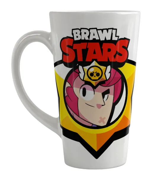 Brawl Stars Colt — Large tapered latte mug, ceramic, 450ml
