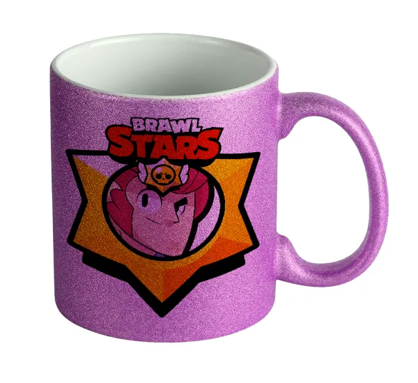 Brawl Stars Colt — Κούπα Μωβ Glitter που γυαλίζει, κεραμική, 330ml