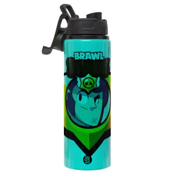Brawl Stars Colt, Μεταλλικό παγούρι νερού με καπάκι ασφαλείας, αλουμινίου 850ml
