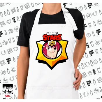 Brawl Stars Colt, Ποδιά μακριά Σεφ ολόσωμη με τσέπες white (ΕΝΗΛΙΚΩΝ)