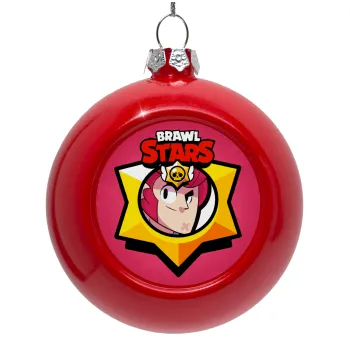 Brawl Stars Colt, Στολίδι Χριστουγεννιάτικη μπάλα δένδρου Κόκκινη 8cm