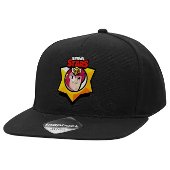 Brawl Stars Colt, Καπέλο Ενηλίκων Flat Snapback Μαύρο, (100% ΒΑΜΒΑΚΕΡΟ TWILL, ΕΝΗΛΙΚΩΝ, UNISEX, ONE SIZE)
