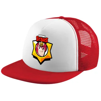 Brawl Stars Colt, Καπέλο Ενηλίκων Soft Trucker με Δίχτυ Red/White (POLYESTER, ΕΝΗΛΙΚΩΝ, UNISEX, ONE SIZE)