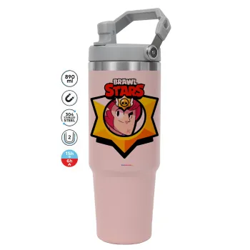 Brawl Stars Colt, ΡΟΖ χρώματος Θερμός Ανοξείδωτο 890ml (30oz) με χερούλι