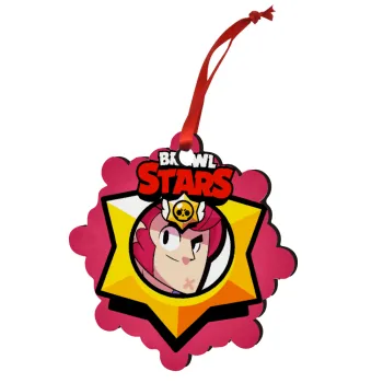 Brawl Stars Colt, Στολίδι Χριστουγεννιάτικο στολίδι snowflake ξύλινο 7.5cm