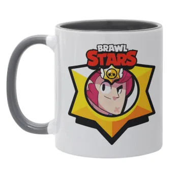 Brawl Stars Colt, Κούπα χρωματιστή γκρι, κεραμική, 330ml