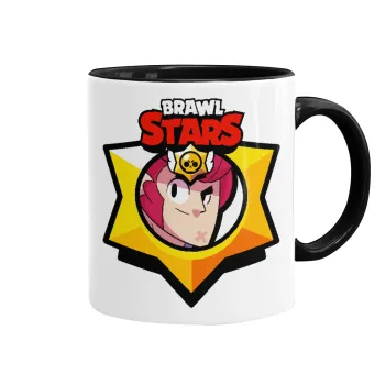 Brawl Stars Colt, Κούπα χρωματιστή μαύρη, κεραμική, 330ml