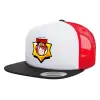 Καπέλο Ενηλίκων Foam Flat Snapback με Δίχτυ Μαύρο-Λευκό-Κόκκινο (POLYESTER, ΕΝΗΛΙΚΩΝ, UNISEX, ONE SIZE)
