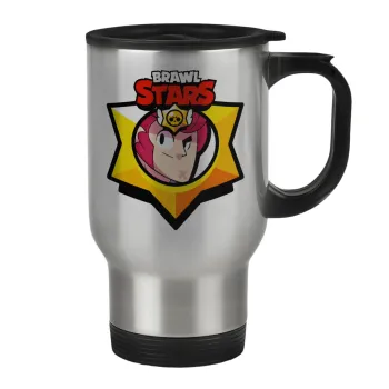 Brawl Stars Colt, Κούπα ταξιδιού ανοξείδωτη με καπάκι, διπλού τοιχώματος (θερμό) 450ml