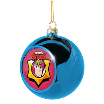 Brawl Stars Colt, Blue Christmas tree ball ornament 8cm