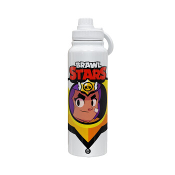 Brawl Stars Shelly, 1L Stainless Steel Thermal Bottle with Phone Holder & Double Wall Insulation