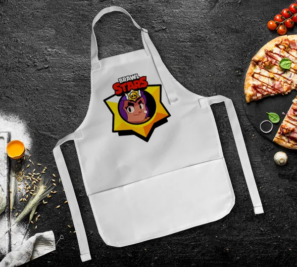 Brawl Stars Shelly — Kids' full-length chef apron (adjustable, with 2 pockets)