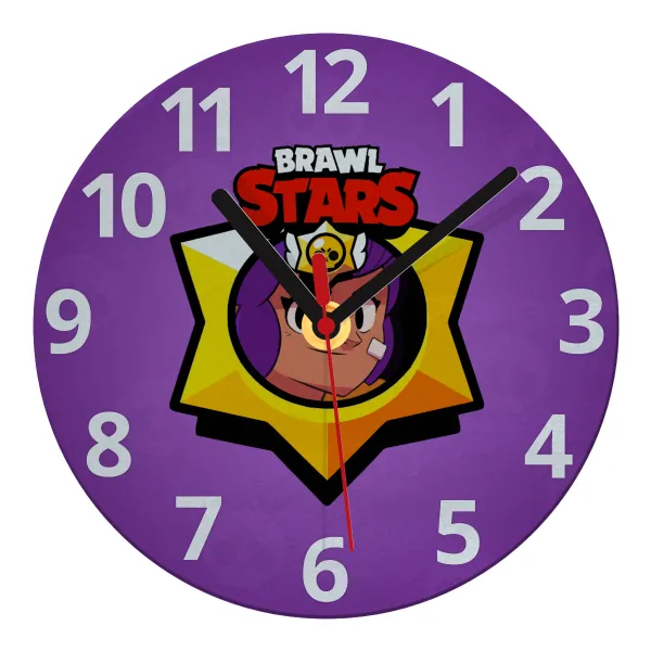 Brawl Stars Shelly — Glass wall clock (20cm)