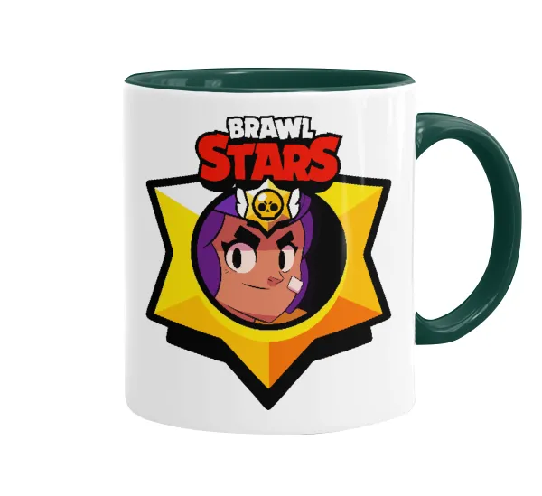 Brawl Stars Shelly — Mug colored green, ceramic, 330ml