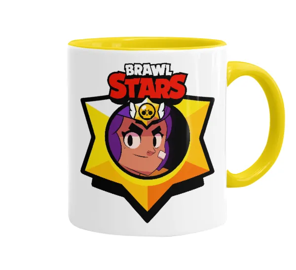Brawl Stars Shelly — Mug colored yellow, ceramic, 330ml