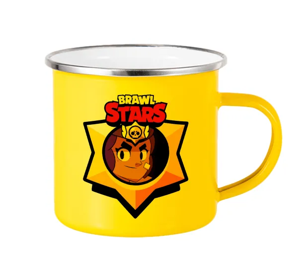 Brawl Stars Shelly — Κούπα Μεταλλική εμαγιέ Κίτρινη 360ml