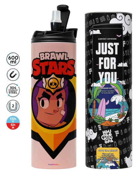 Brawl Stars Shelly — Tumbler stainless steel PINK 600ml