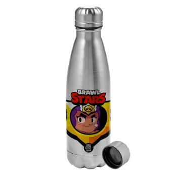 Brawl Stars Shelly, Metallic water bottle, stainless steel, 750ml