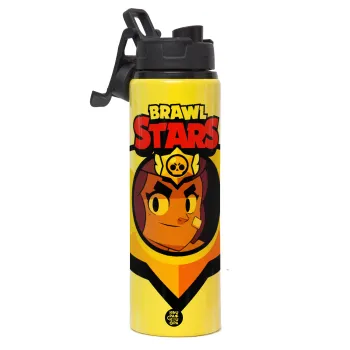 Brawl Stars Shelly, Μεταλλικό παγούρι νερού με καπάκι ασφαλείας, αλουμινίου 850ml