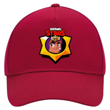 Brawl Stars Shelly, Καπέλο Ενηλίκων Ultimate ΚΟΚΚΙΝΟ, (100% ΒΑΜΒΑΚΕΡΟ DRILL, ΕΝΗΛΙΚΩΝ, UNISEX, ONE SIZE)
