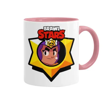 Brawl Stars Shelly, Mug colored pink, ceramic, 330ml