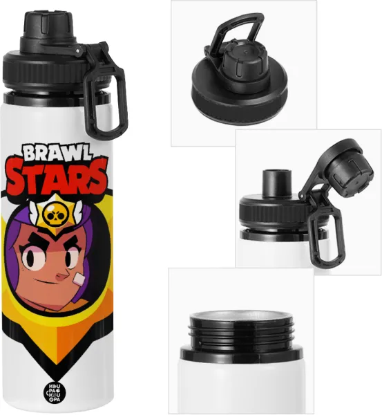 Brawl Stars Shelly — Metal water bottle with safety cap, aluminum 850ml