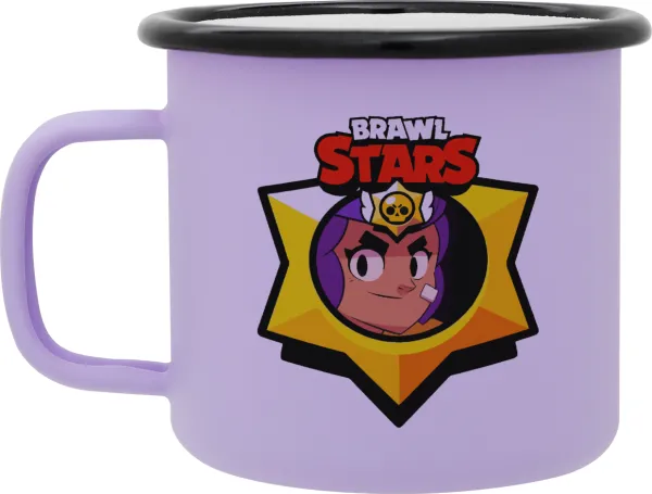 Brawl Stars Shelly — Κούπα Μεταλλική εμαγιέ ΜΑΤ Light Pastel Purple 360ml