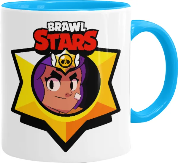 Brawl Stars Shelly — Κούπα χρωματιστή γαλάζια, κεραμική, 330ml