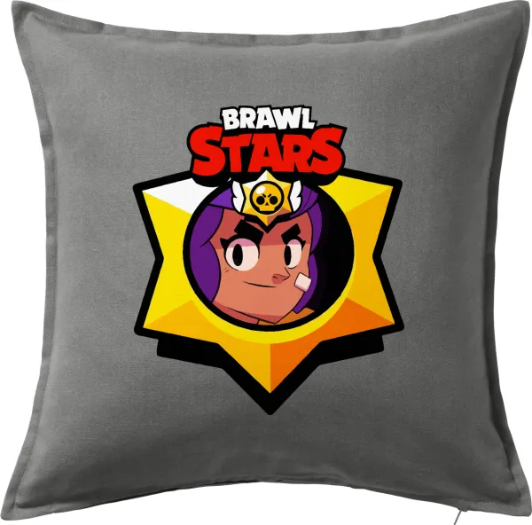 Brawl Stars Shelly — Sofa cushion Grey 50x50cm includes filling