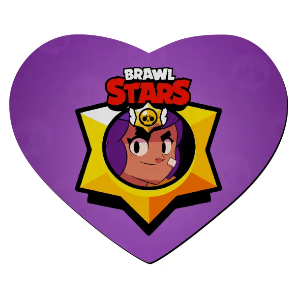 Brawl Stars Shelly — Mousepad heart 23x20cm