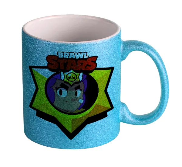 Brawl Stars Shelly — Κούπα Σιέλ Glitter που γυαλίζει, κεραμική, 330ml