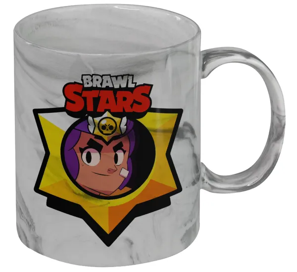 Brawl Stars Shelly — Mug ceramic marble style, 330ml