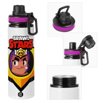 Brawl Stars Shelly, Μεταλλικό παγούρι νερού με καπάκι ασφαλείας, αλουμινίου 850ml