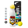 Tennis ball Metal mug thermos White, double wall, 550ml